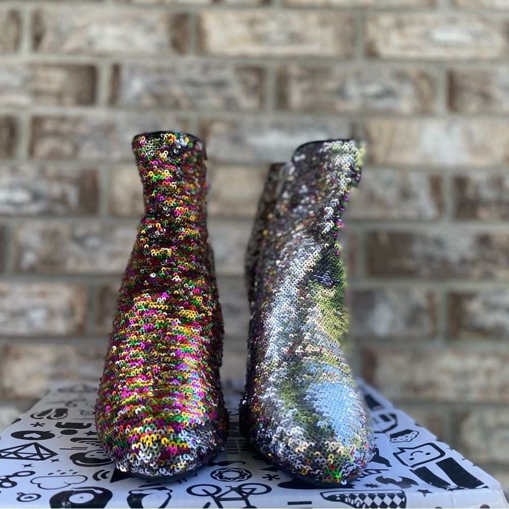 Sequin Multi Color Bootie - image 4